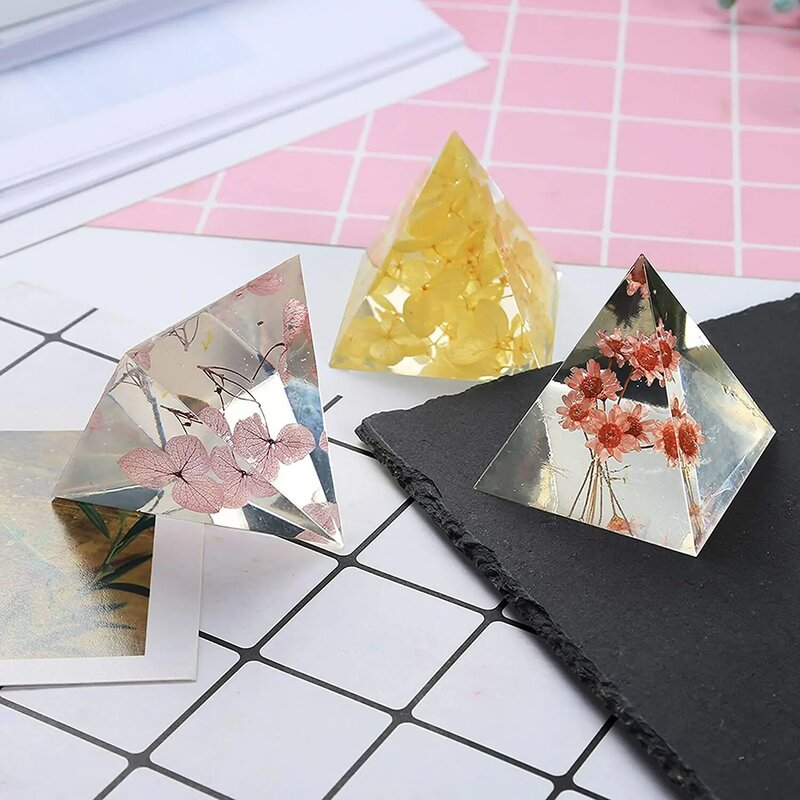 DIY Super Large Transparent Pyramid Epoxy Resin Silicone Molds Craft Casting Crystal Jewelry Making Home Decoration Plastic Tool