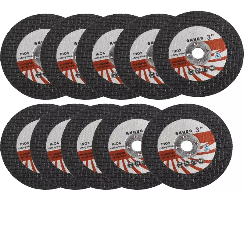 10Pcs 75mm 3" Resin Double Mesh Cutting Disc Mini Cutting Discs Circular Resin Grinding Wheel For Angle Grinder Accessories