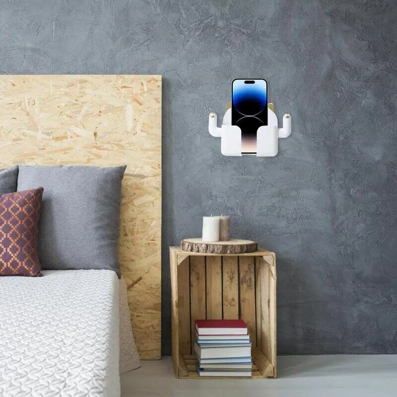 Adhesive Wall Mount Phone Holder Lazy Mobile Phone Punch-Free Wall Mount Stand Stable Phone Holding Tool For Toilet Bathroom