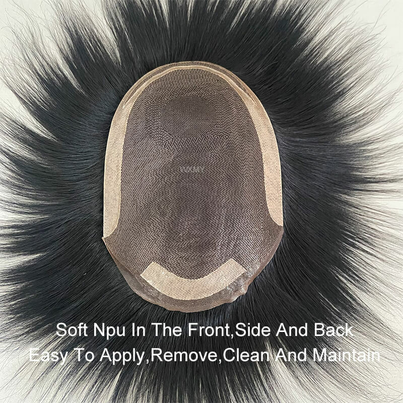 Mann Perücke fein geschweißt Mono Basis Toupet für Männer indische natürliche Remy Echthaar Perücken für Mann dauerhafte Männer Perücke männliche Haar Prothese