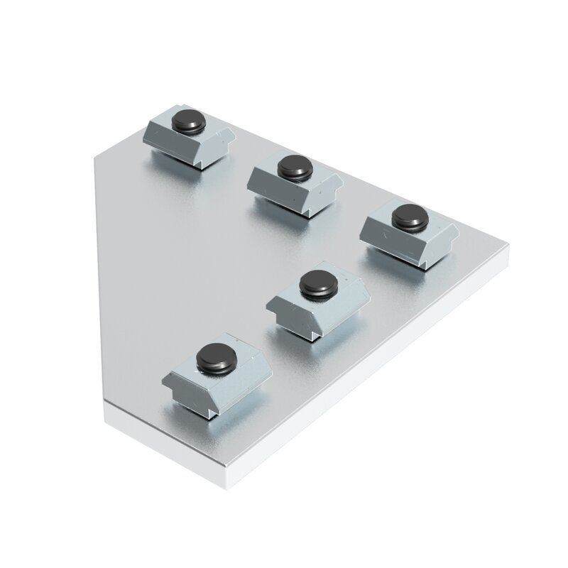Openbuilds placa de junção de 90 graus 5 furos ângulo canto suporte conexão tira para 2020 perfil alumínio