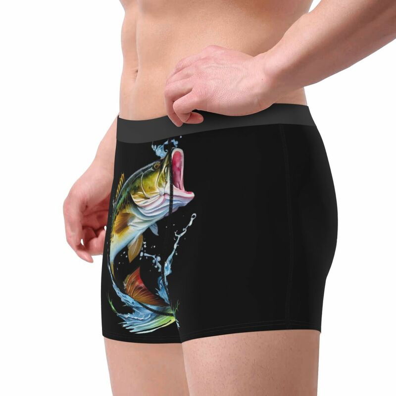 Calcinha Boxer para homens coloridos peixes tropicais, cuecas altamente respiráveis, calções estampados em 3D, vários de alta qualidade, ideia presente