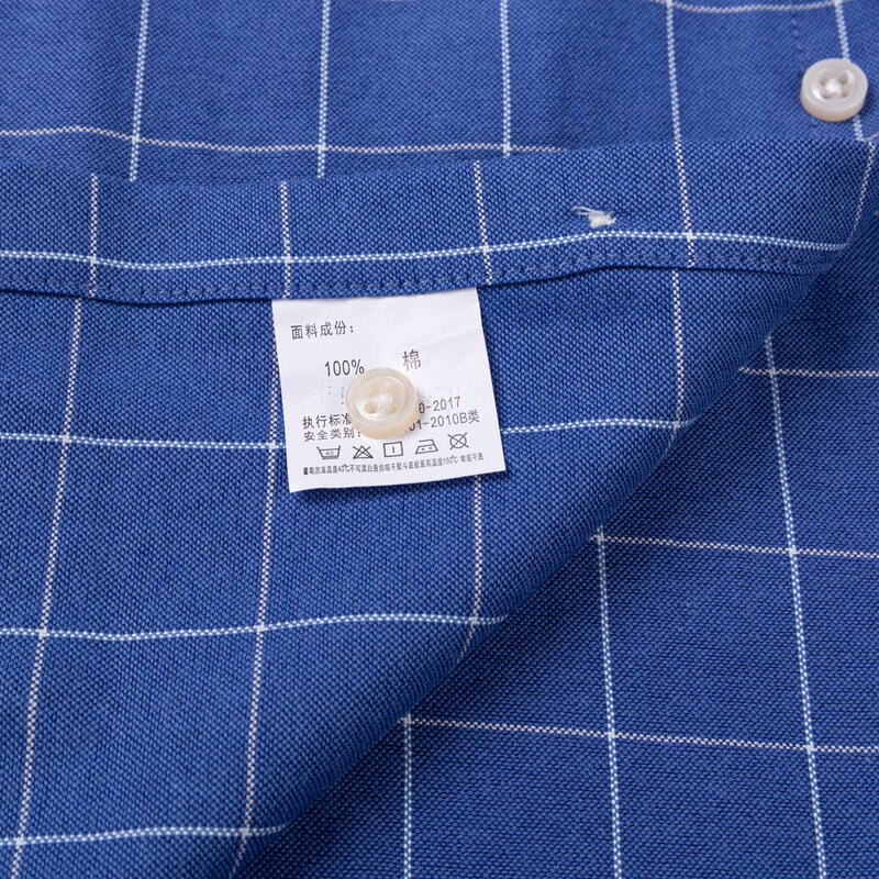 Camisa Oxford de manga corta para hombre, camisa informal a rayas a cuadros de algodón, ajuste Regular, bolsillo en el pecho, a la moda, versátil