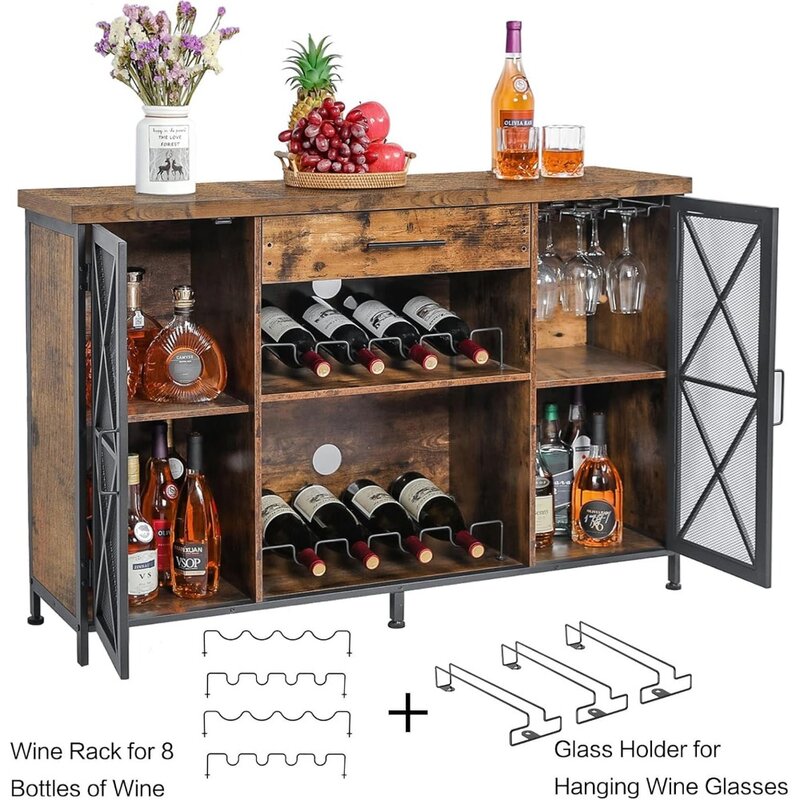 Барный шкаф с винной стойкой и стеклянной стойкой, используется для кофейных барных шкафов в фермах для спиртовых напитков и стеклянных чашек