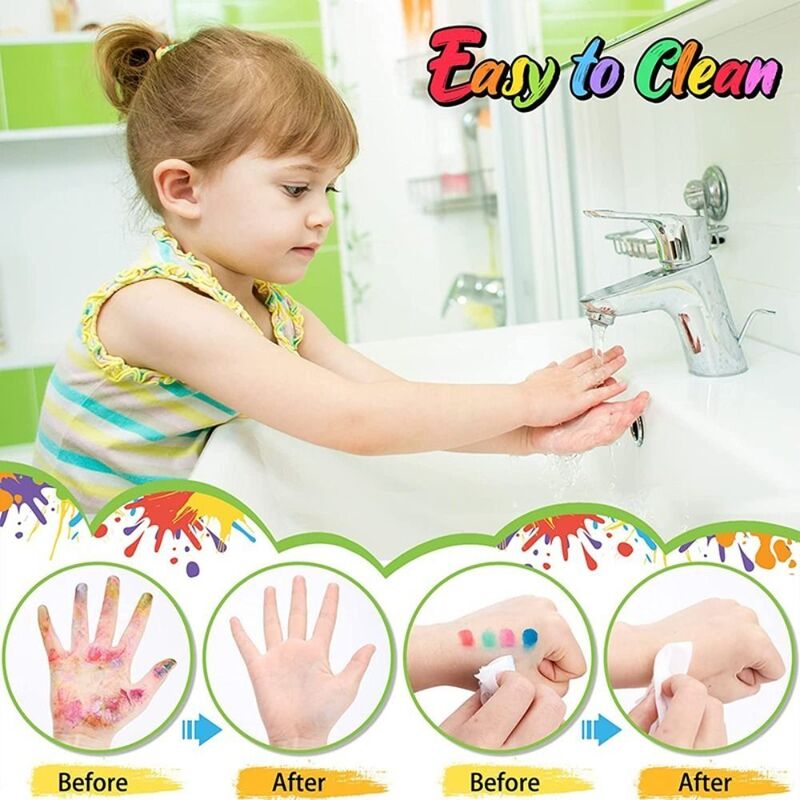 Almohadilla de tinta lavable con estampado de huellas dactilares, almohadilla de tinta lavable de secado rápido para dibujo de dedos, juguetes de fiesta