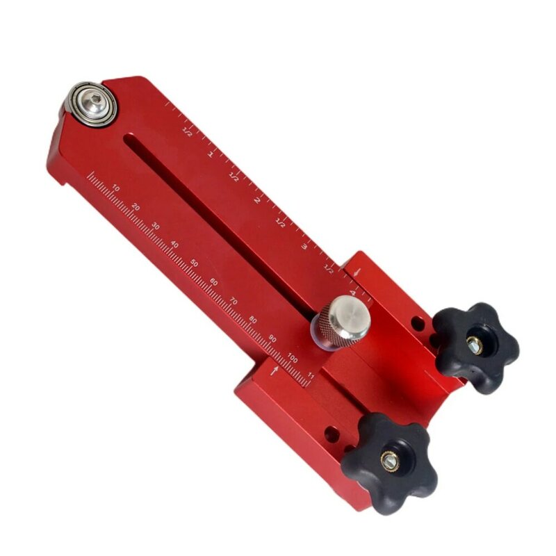 Woodworking Table Saw Limit Clamp Aluminum Alloy Body Red Color Suitable for Carpentry Durable and Wear Resistant