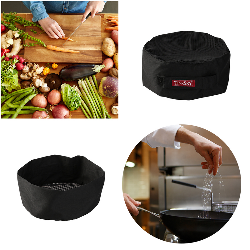قبعة جمجمة شبكية قابلة للتنفس للرجال ، قبعة طاه قابلة للتعديل للطبخ ، قبعة مطاطية للمطبخ ، قبعات طهي الطعام ، العمل