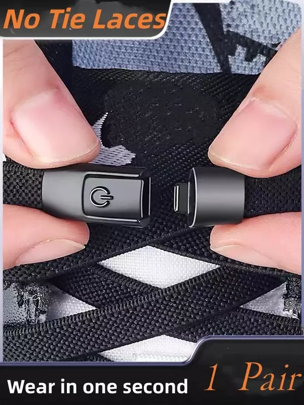 8mm keine Krawatte Schnürsenkel Press Lock Schnürsenkel ohne Krawatten elastische Schnürsenkel Sneaker Kinder Erwachsene verbreiterte flache Schnürsenkel für Schuhe