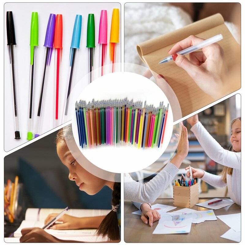 マルチカラージェルペンリフィル、ペイント、描画、キラキラ蛍光ペン、アートマーカー、学校、事務用品、カラーペン、12個、24個、36個、48個
