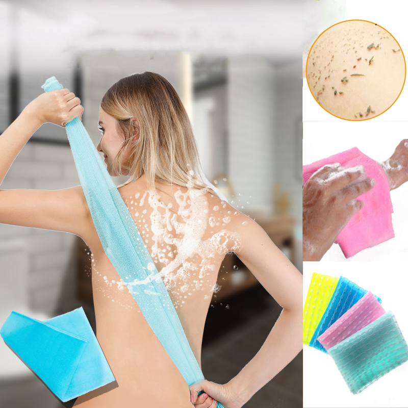 Exfoliating Cleaning Handdoeken Washandje Terug Scrubber Voor Douche Mannen Vrouwen Zilver-Ionen Multifunctionele Ultra-Lange Schuim badhanddoek
