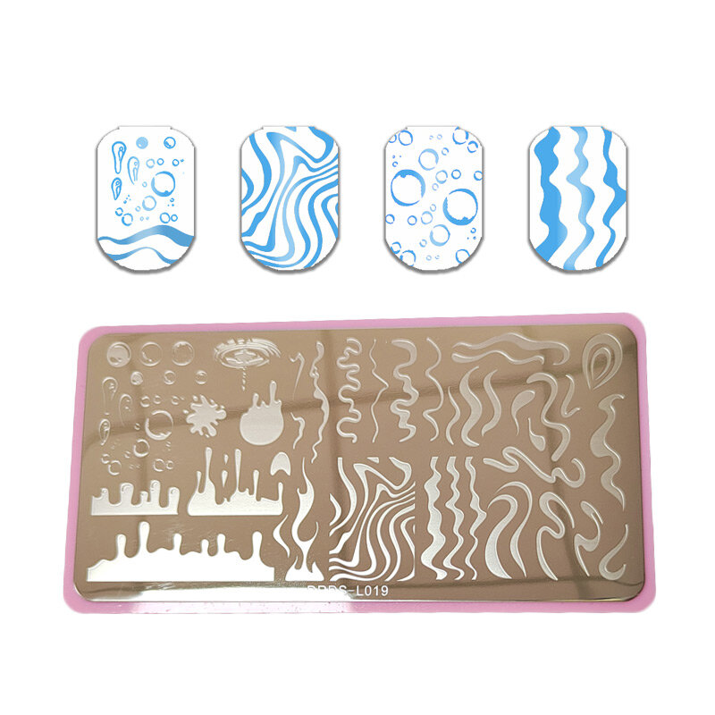 12*6 Prego Stamping Placas Modelo Serpente/Beleza/Gatos mage Impressão Nail Art Stencils Modelos para Acrílico Nails Design Stamp