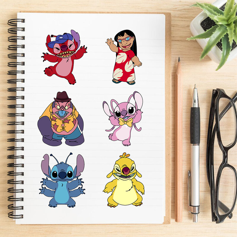 Autocollants de puzzle de dessin animé Disney Stitch pour enfants, faire un visage d'anime mignon, jouets de bricolage, assemblage amusant, puzzle pour enfants, garçons, filles, 8 feuilles