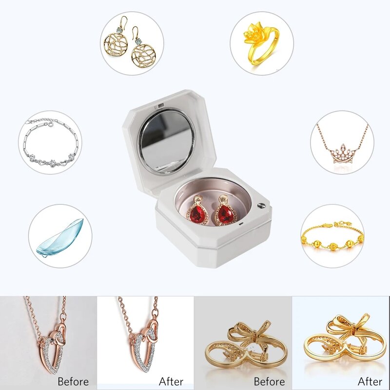 Mini ultrasonic cleaning machine Smart jewelry contact lens circuit board ultrasonic cleaning machine portable cleaning tank