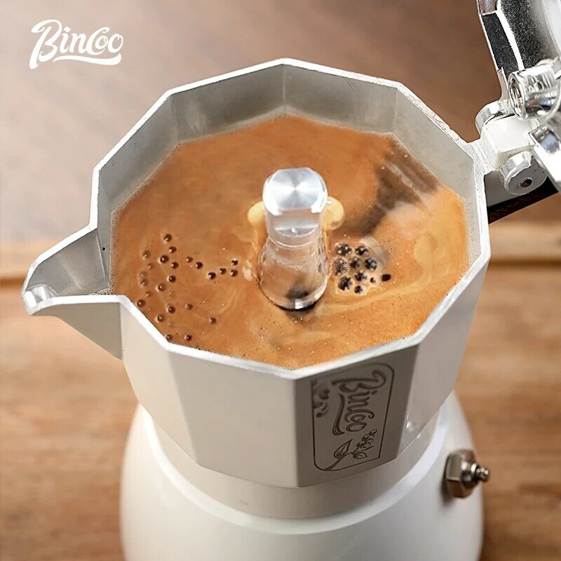 BINCOO-cafetera de doble válvula, cafetera Moka, Espresso, jarra de extracción de alta temperatura, electrodomésticos de café Latte Americano helado para el hogar