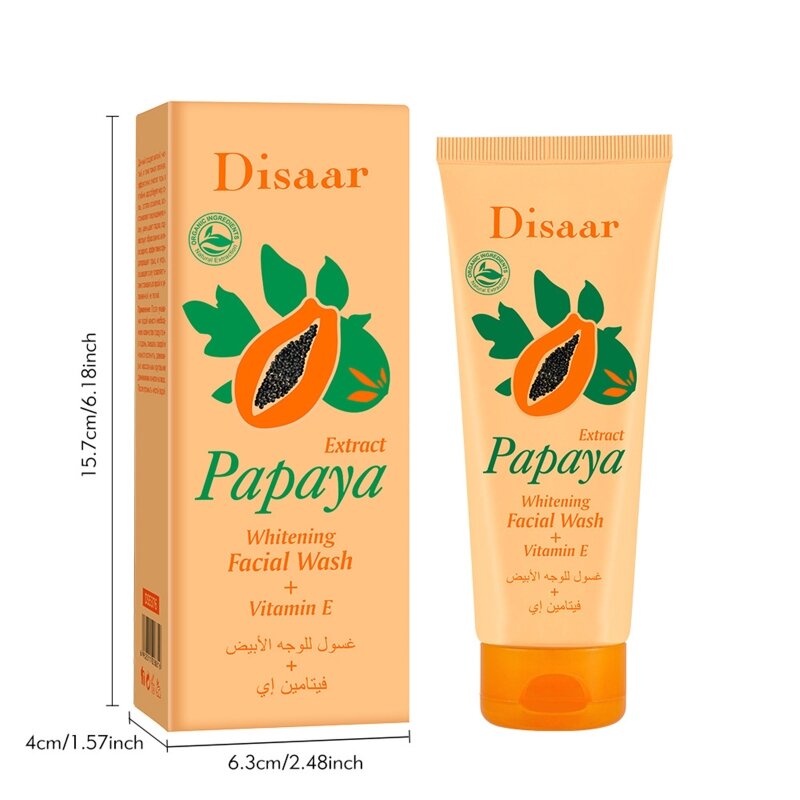Papaya Brightening Exfoliating Peeling Gel Papaya Peeling Cleanser Peeling Face Wash Papaya Scrub Cream Feuchtigkeitsspendend