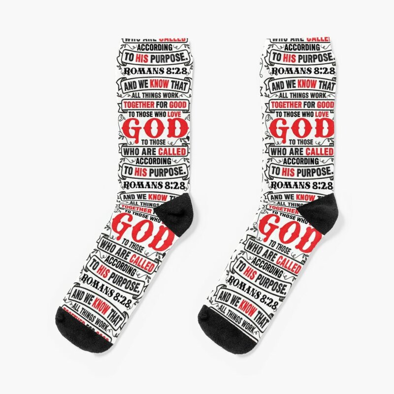 Romans 8:28 Socks Custom Socks Anti-Slip Socks Man Sports Socks For Men