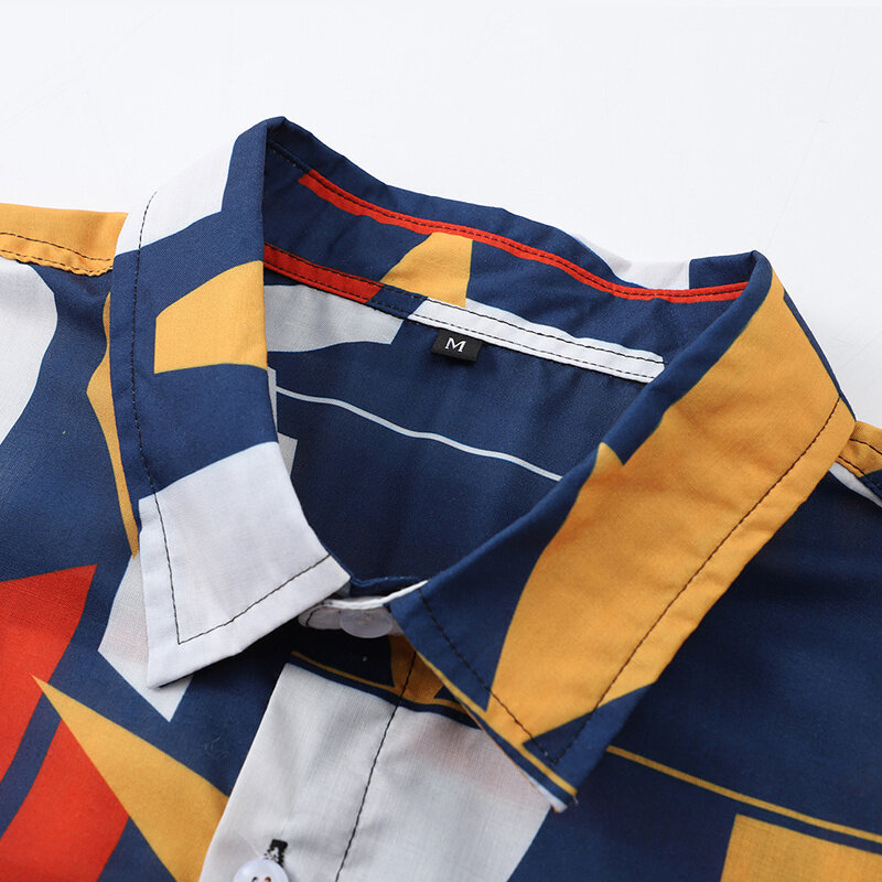 Marchio di lusso di alta qualità tendenza manica di fascia alta Casual Design astratto geometrico camicie taglie forti magliette da uomo estive maniche corte
