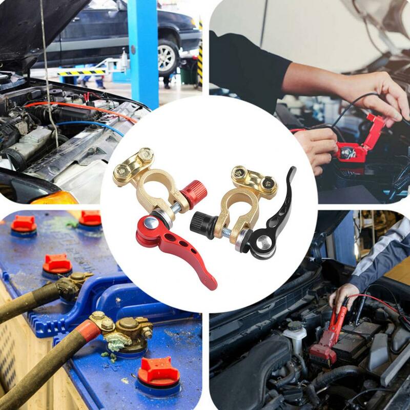 Car Battery Terminal Clip 2Pcs Reliable Good Toughness Wide Compatibility  Wire Cable Clamp Terminal Connector Car Accessories