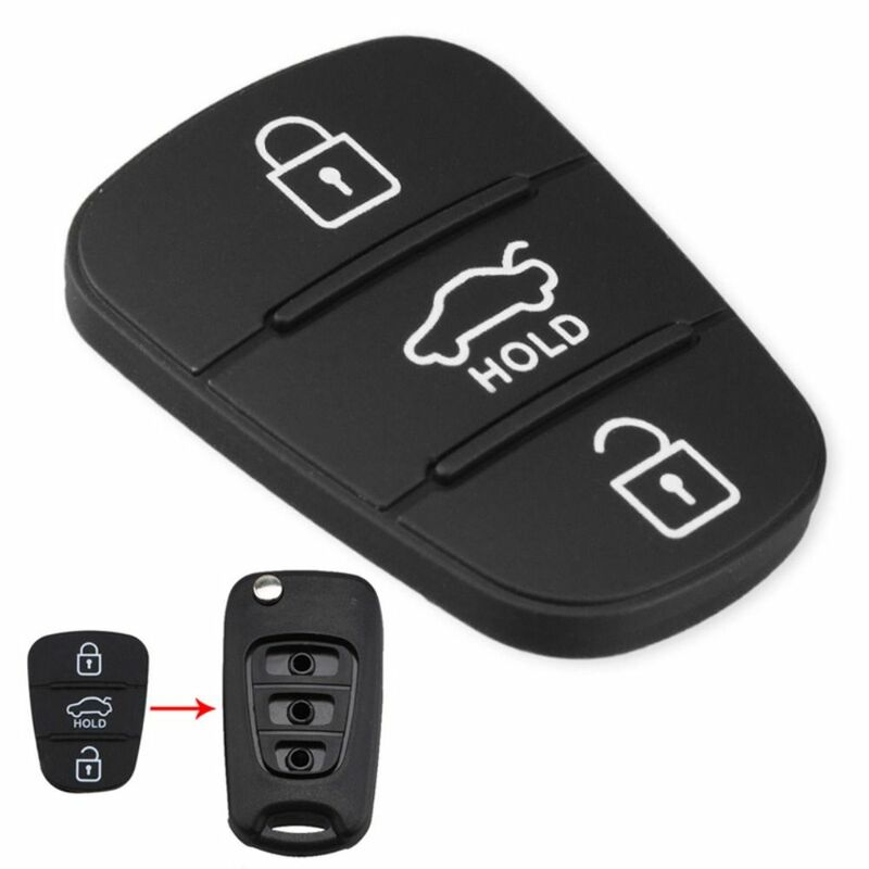 Flip Key Rubber Pad para carro, tampa da chave remota, Fob Case, Shell, Hyundai IX35, I30, Kia K2, K5, Rio