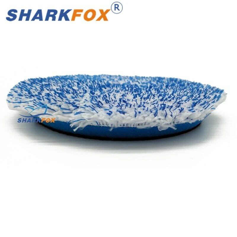 Sharkfox 1Pieces 5/6inch Microfiber Polishing Pad For Cars Body Polish Micro Fiber Polishing Wheels For DA/RO Car Polisher