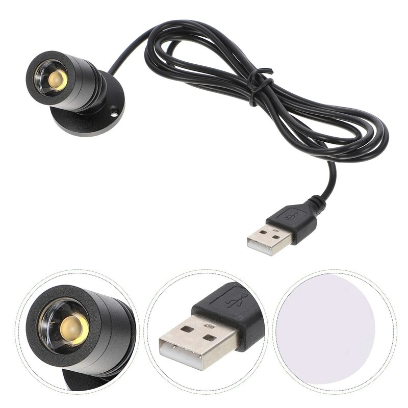 ไฟสปอตไลท์ LED ขนาดเล็กแบบ USB สำหรับติดใต้ตู้เครื่องประดับจอแสดงผลใช้ไฟจาก USB