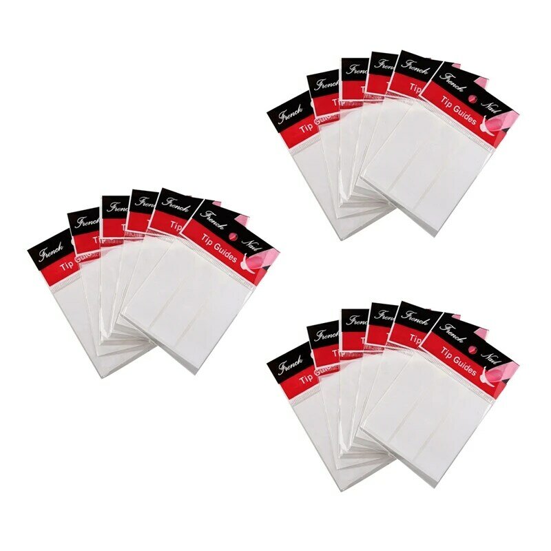 Confezione da 18 di 48 adesivi per guide per punte per Manicure francese per Nail Art