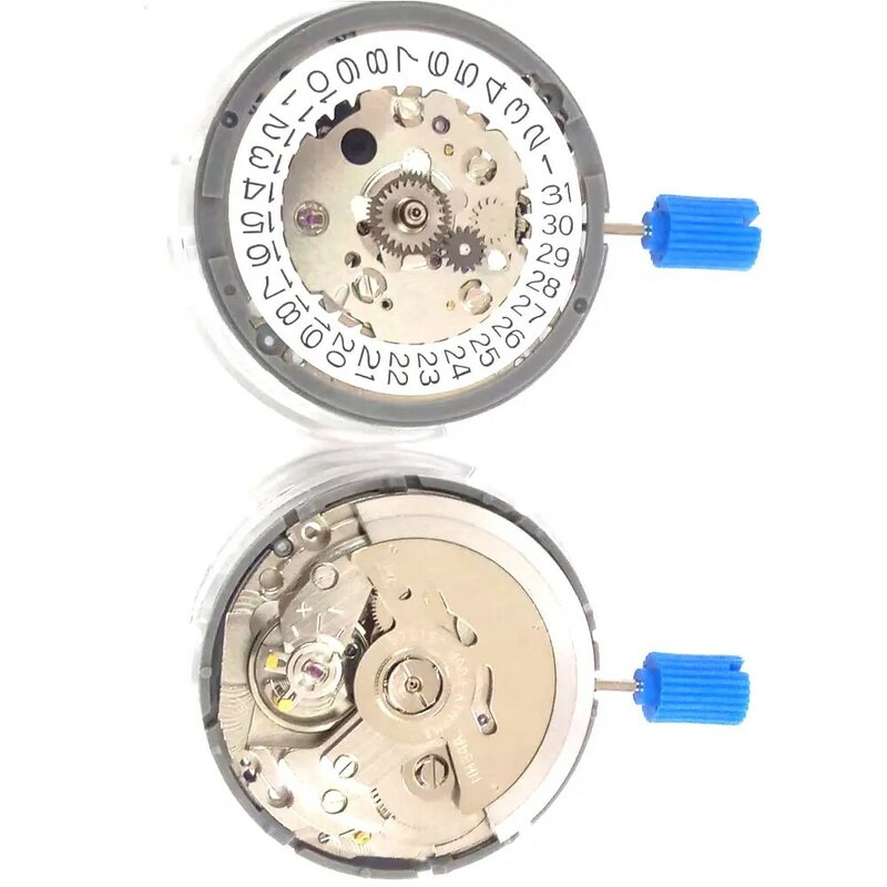 White Calendar NH34 Movement Digital Calendar Japan Original 24 Gemstones High-precision Mechanical Watch Accessories Automatic