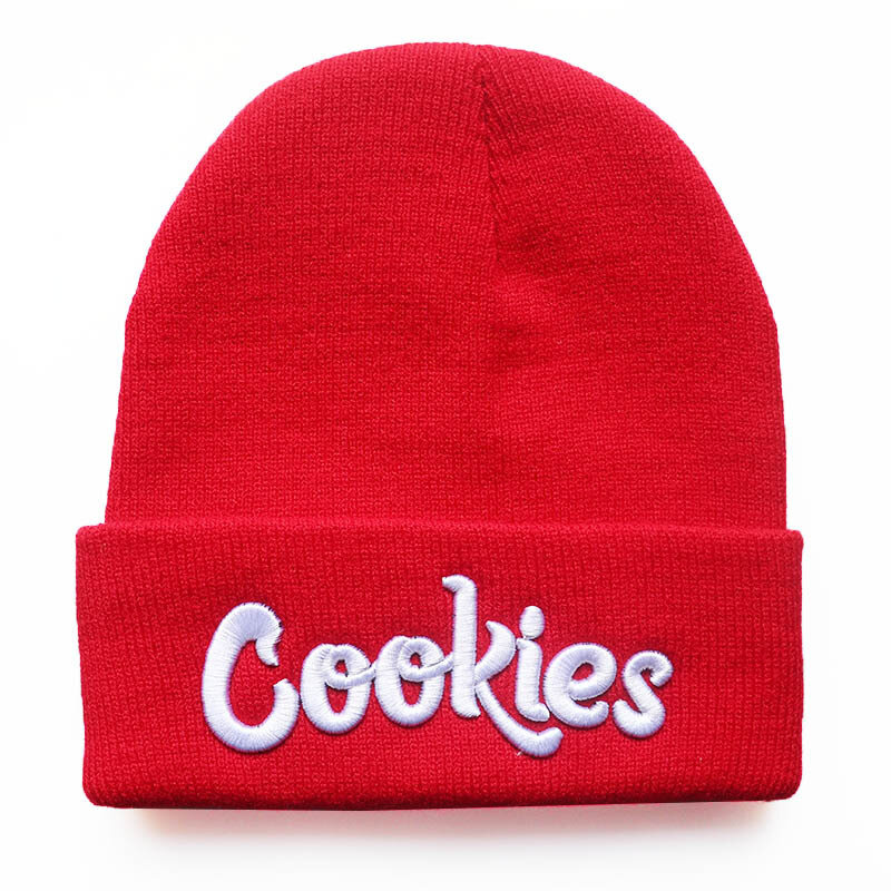 หมวกฤดูหนาว Beanies เด็กหญิงเด็กชาย Cooki Letter 3D เย็บปักถักร้อยหมวกถักนุ่มสบายๆกลางแจ้ง Warm Skullies หมวก Unisex Gorras Hombre