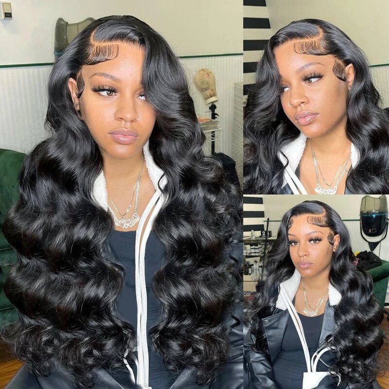 6x6 Body Wave Lace Front Wigs Human Hair Pre Plucked with Baby Hair Glueless Brazilian Human Hair Closure Wigs for Women