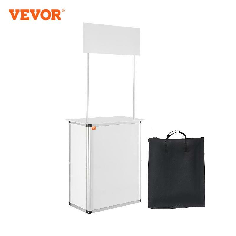 VEVOR Promotion Counter Table Portable Tradeshow Podium Table Display Exhibition Counter Stand Booth Fair  Pop Up Podium Table