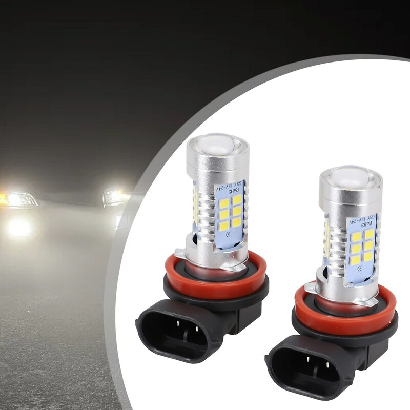 Universal LED nevoeiro lâmpada de condução, H8, H11, 2000lm, 6000k, branco, alta potência, substituição da lâmpada exterior do carro, novo, 2 Set