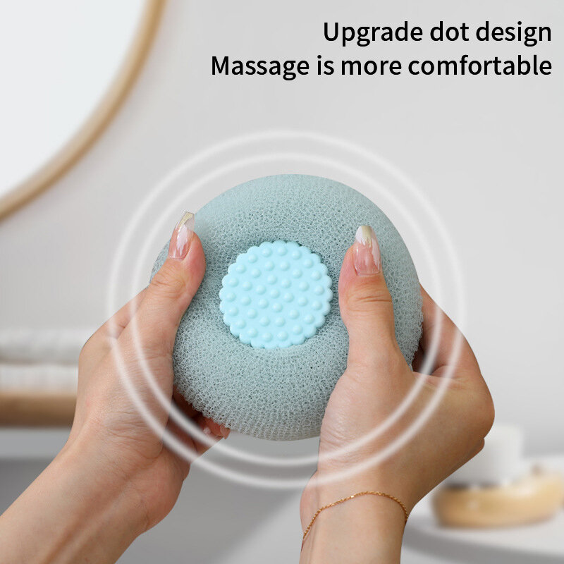 Ventosa doccia palla Scrub corpo palla da massaggio tazza SPA giapponese massaggio corpo spugna accessori per il bagno