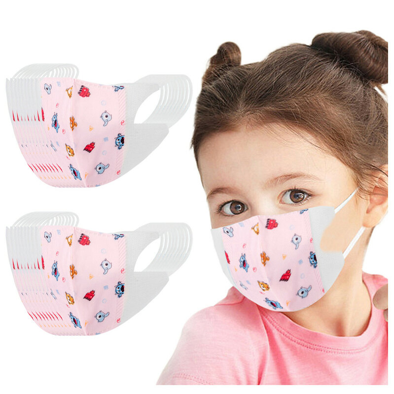 Одноразовые защитные маски для детей, Классические трехслойные маски для ушей с подвесным дизайном, детские дышащие удобные маски, 20 шт.