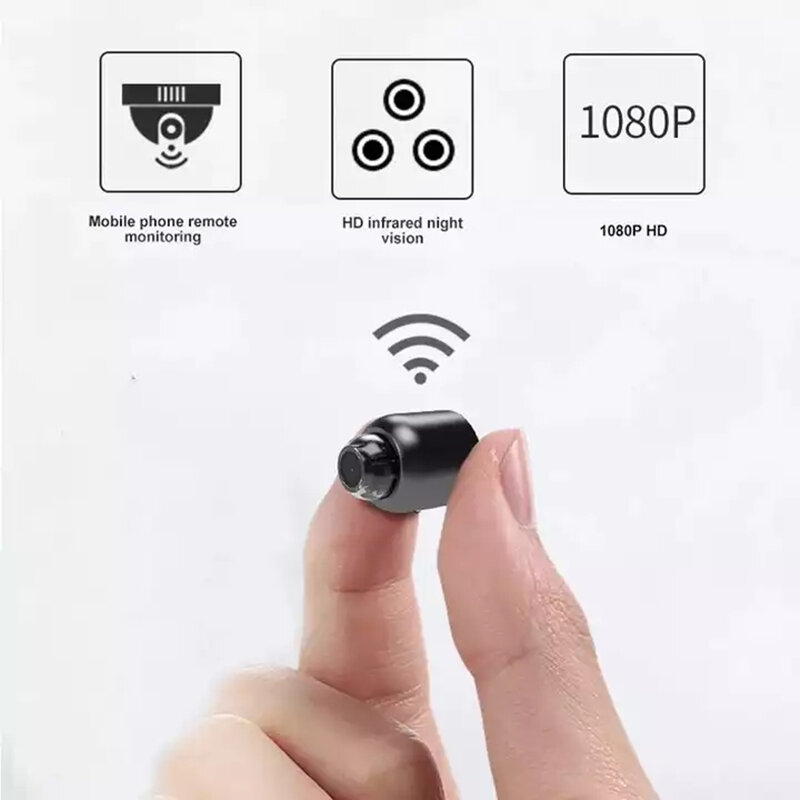 Mini caméra de surveillance IP WiFi HD 1080p, dispositif de sécurité domestique sans fil, babyphone vidéo, avec vision nocturne et détection de mouvement