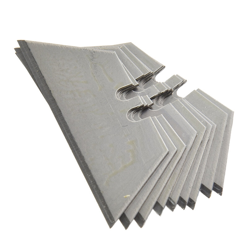 Cuchilla Trapezoidal de acero al carbono, herramienta manual de corte multifunción, de repuesto, plateada, 60x18mm, para artesanía artística, para el hogar