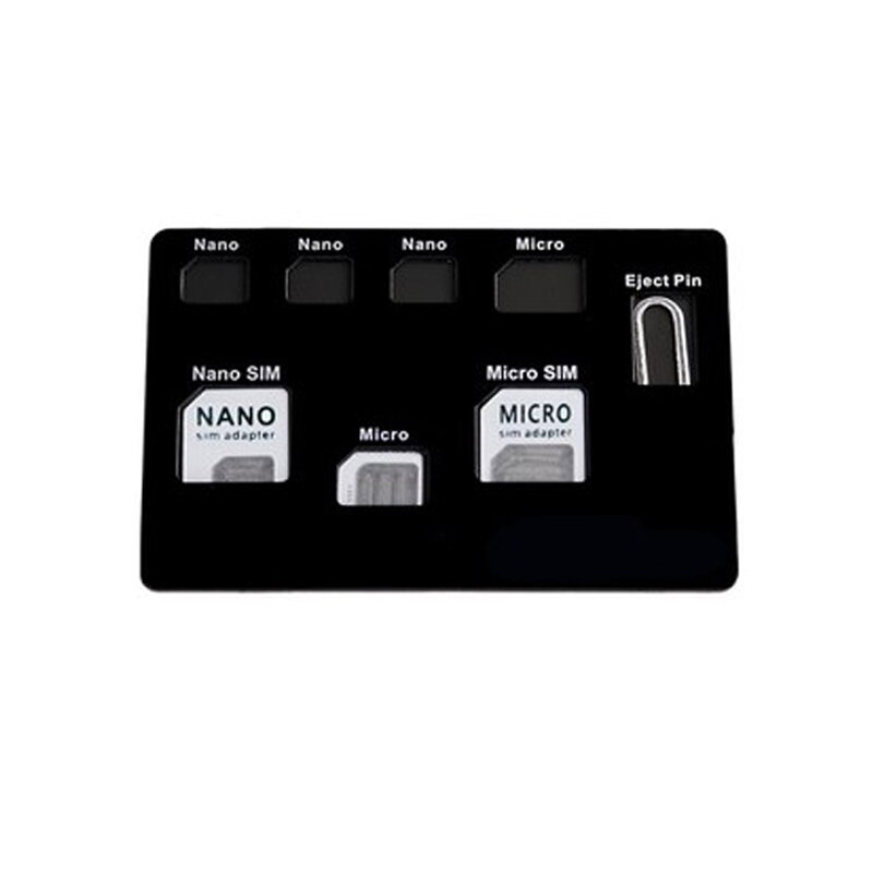 Porta-cartão SIM e estojo para cartão MicroSD, Armazenamento e organizador, Pin incluído, Slim