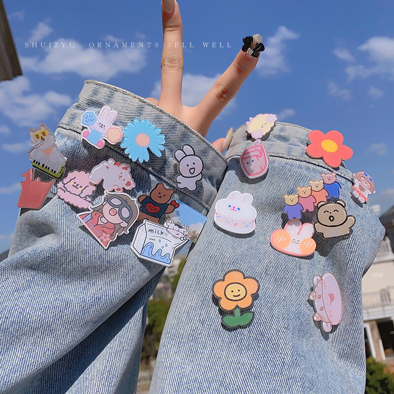 New Fashion Pin Badge accessories Brooch cartoon children's bag decoration schoolbag Cute Brooch 2021