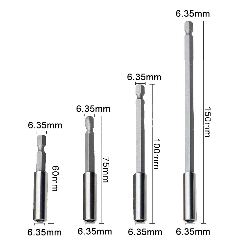 Hexagonal Handle Extended Connecting Rod Magnetic Screw Bit Extension Rod Long Handle Screwdriver Tip Holder Non-slip Hand Tools