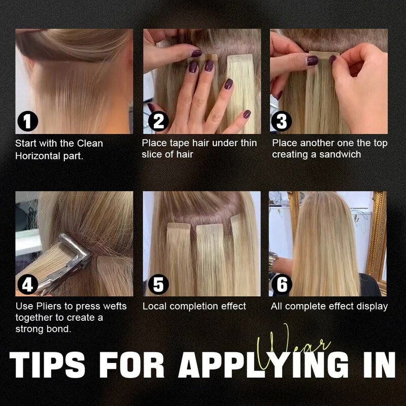 Mini miarka do przedłużania włosów prawdziwe ludzkie włosy naturalny klej prosty 14-24 "blond Remy bezszwowy wątek skóry dla kobiet za darmo statek