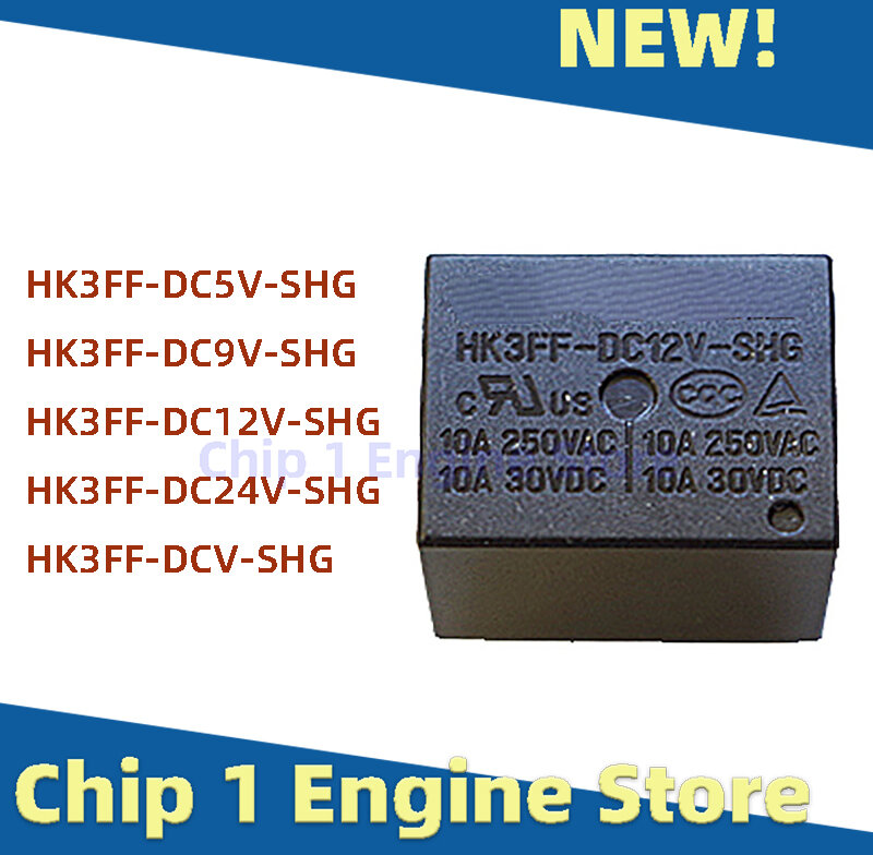 5PCS T73 relay small 5 pin 10A  HK3FF-DC5V-SHG HK3FF-DC9V-SHG HK3FF-DC12V-SHG HK3FF-DC24V-SHG