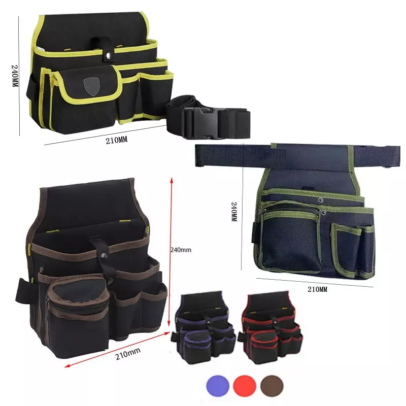 Eletricista Belt Cintura Pocket Case, Ferramenta Oganizer Bag, Ferramenta de alta capacidade Bag, Bolsos de transporte Bolsa, Home Tools Storage Bag