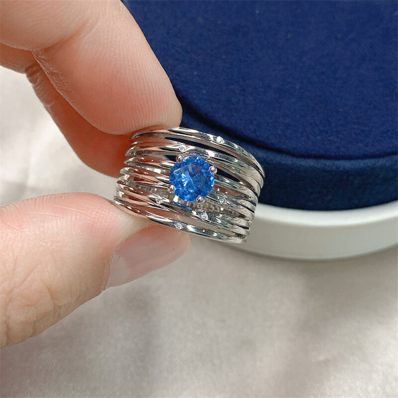 Mauboussin Franse Luxe 925 Sterling Zilveren Sieraden Ketting Hanger Vrouwen Oorbellen Topaz Ring Gratis Verzending