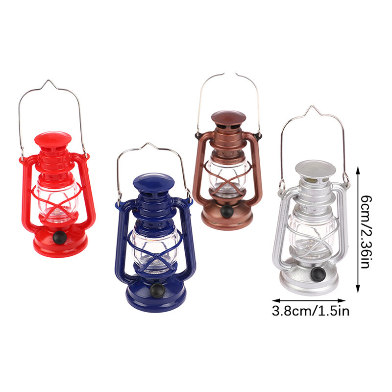 1:12 Scale Retro Mini Kerosene Lantern Miniature Oil Lamp DIY Dollhouse Decor Accessories Scene Ornaments Pretend Play Kids Toy
