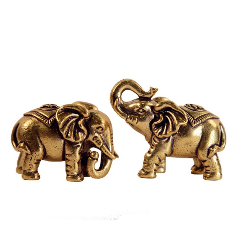 Accessori per la decorazione del Desktop dell'ufficio dell'elefante in ottone massiccio cinese