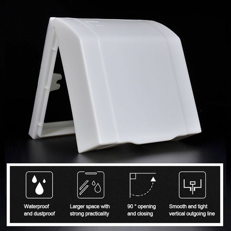 Self-Adhesive Switch Protective Cover Wall-mounted Plastic Electric Plug Cover 86 Type Protection Socket Wall