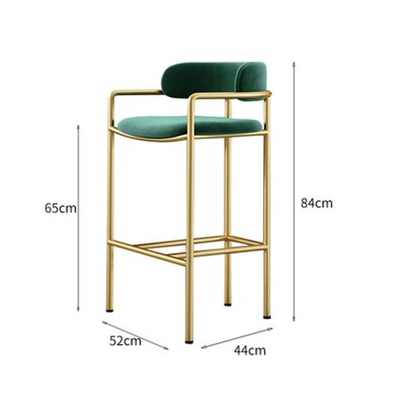 NEW Nordic Bar Chair Fashion Home Leisure Dining Chairs Modern Design Creative Backrest Gold/black High Feet Library Furniture