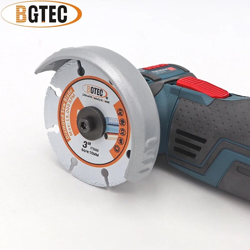 BGTEC 1pc Dia75mm Diamond Metal Cutting Disc Rebar Stainless Steel Brick Demolition Mini Hand Disc Angle Grinder 3inch Saw Blade