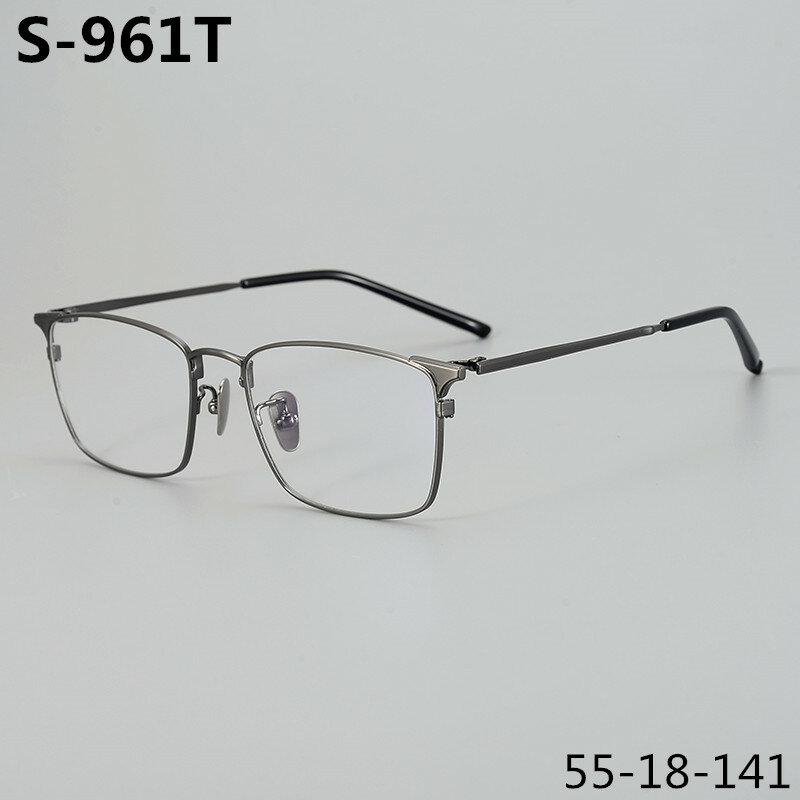 Kacamata Bingkai Bisnis Titanium Kacamata Optik Persegi Modis Pria Kacamata Resep Wanita Kacamata Lensa Miopia Oculos