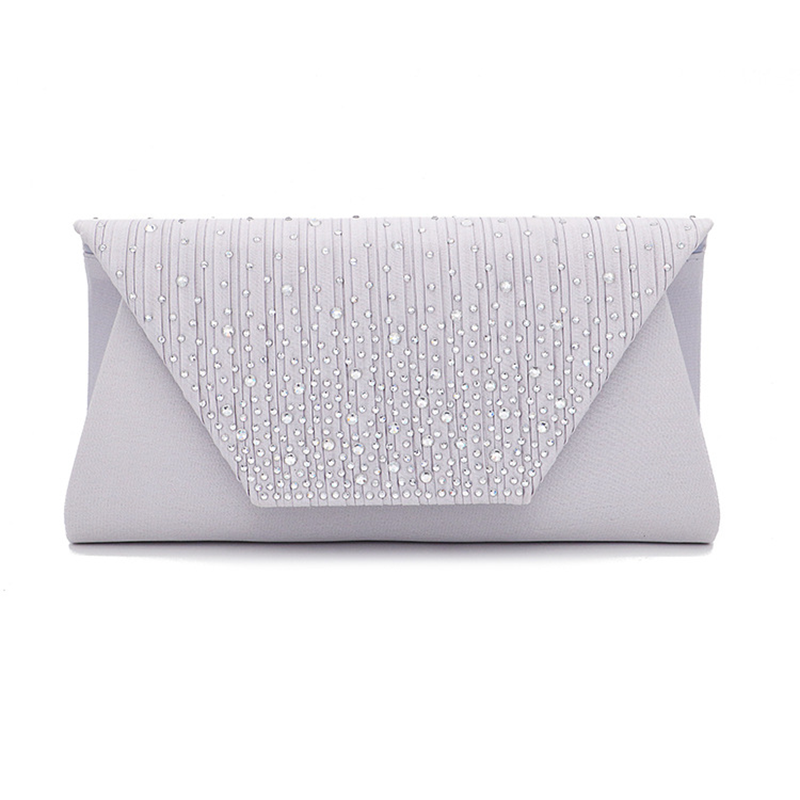 Tas tangan Flap wanita tas Clutch manik-manik Lurury tas tangan berlian buatan modis dompet Ruched pesta malam elegan paket persegi Mini
