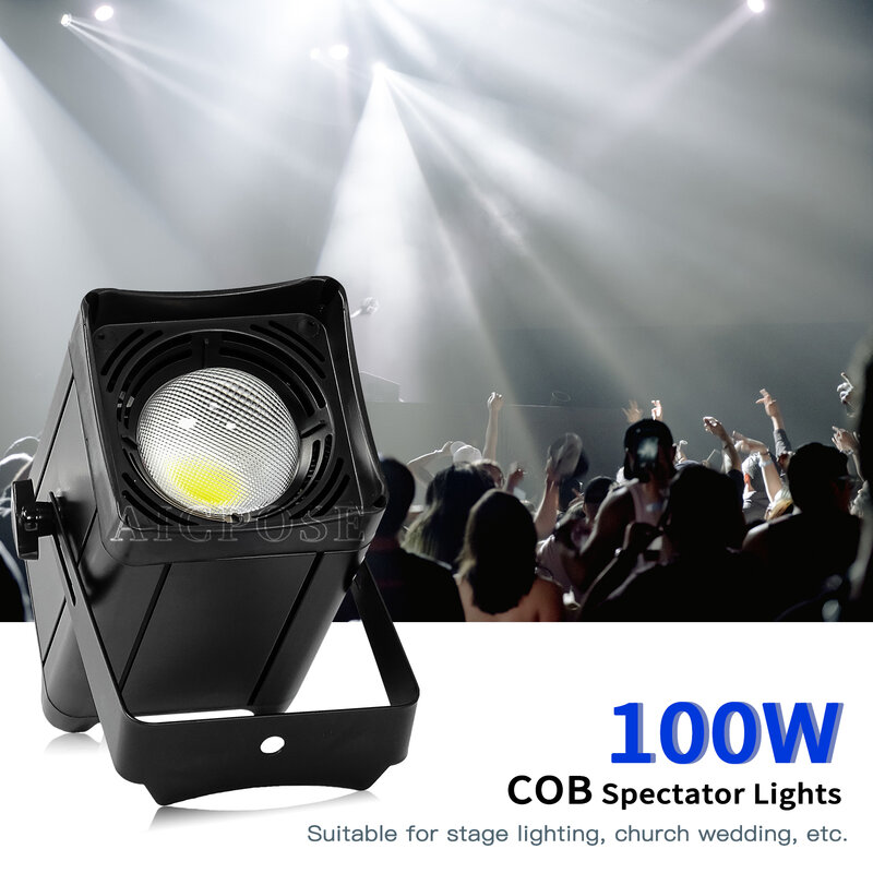 Lumière de scène LED COB 4 en 1, blanc froid et chaud, contrôle DMX, équipement d'éclairage DJ Chang, 10 pièces, miti100 W, RGBW